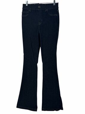 SPANX EveryWear Pintuck Flare Jeans - Raw Indigo - Size S